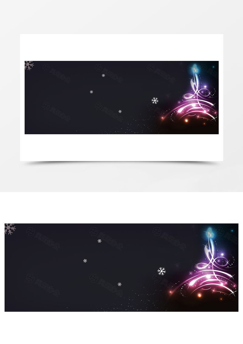 圣诞节圣诞树光束背景banner