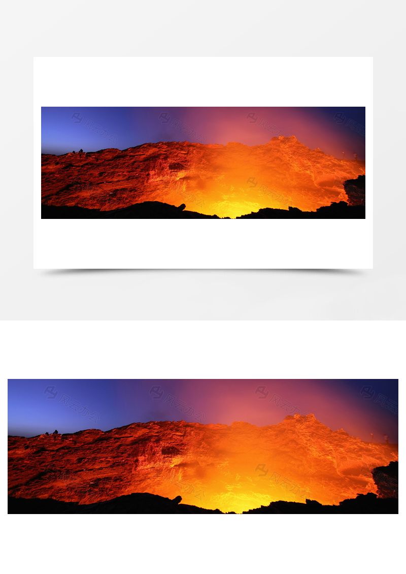 火山震撼背景banner