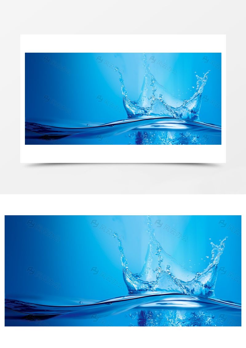 藍(lán)色水波紋背景背景banner