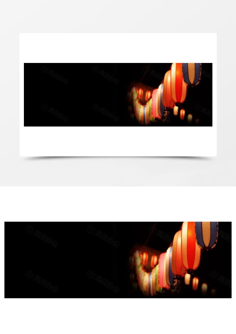炫彩灯笼元宵节个性背景banner图