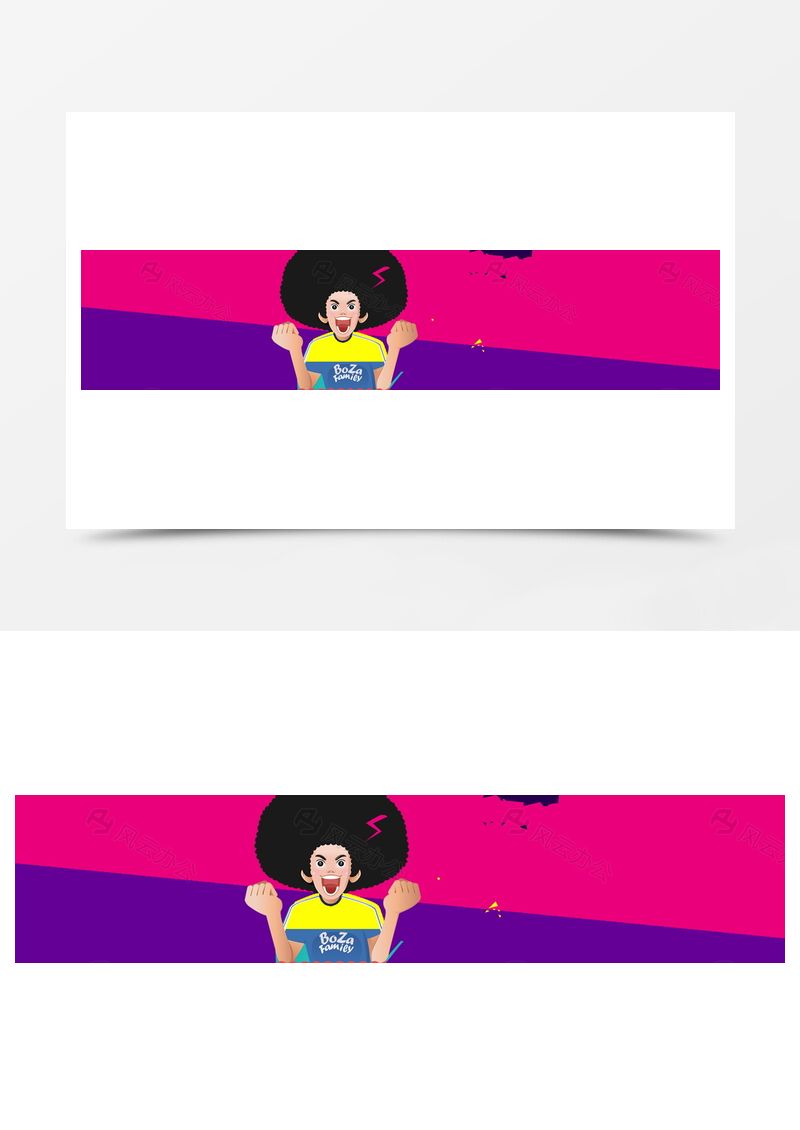 電商扁平化人物促銷風(fēng)暴背景banner