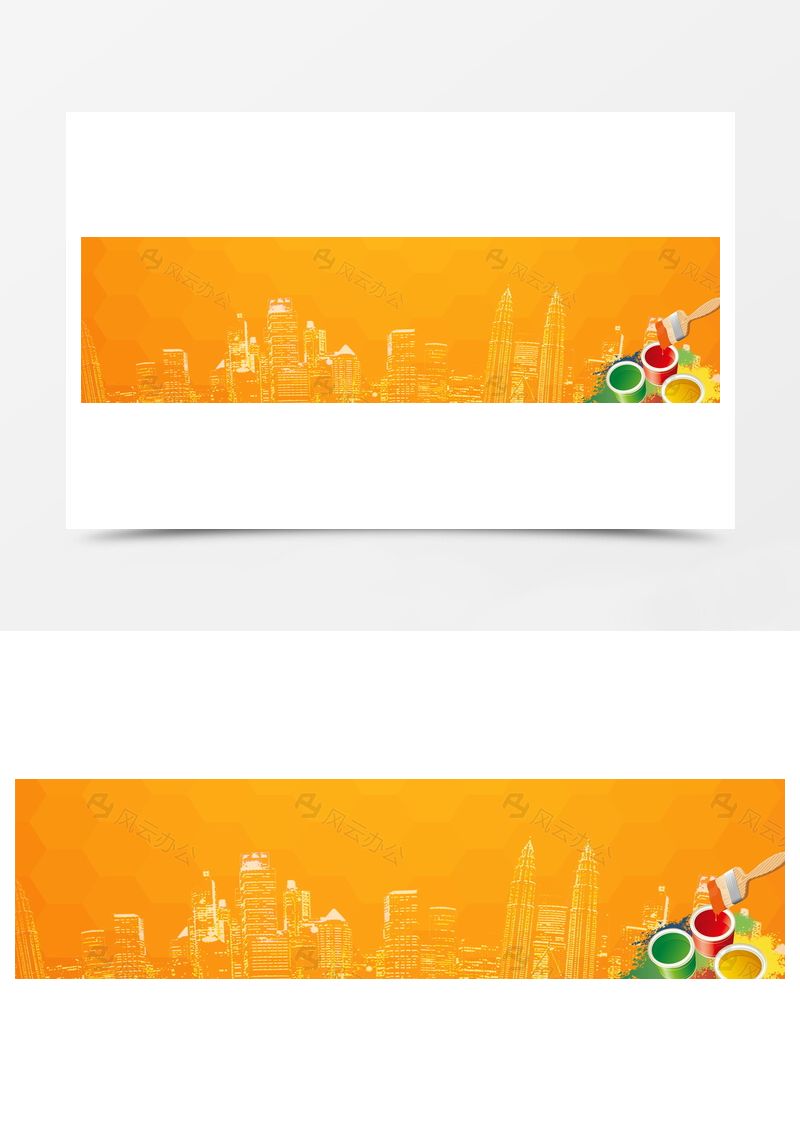大氣建筑banner海報(bào)背景圖片