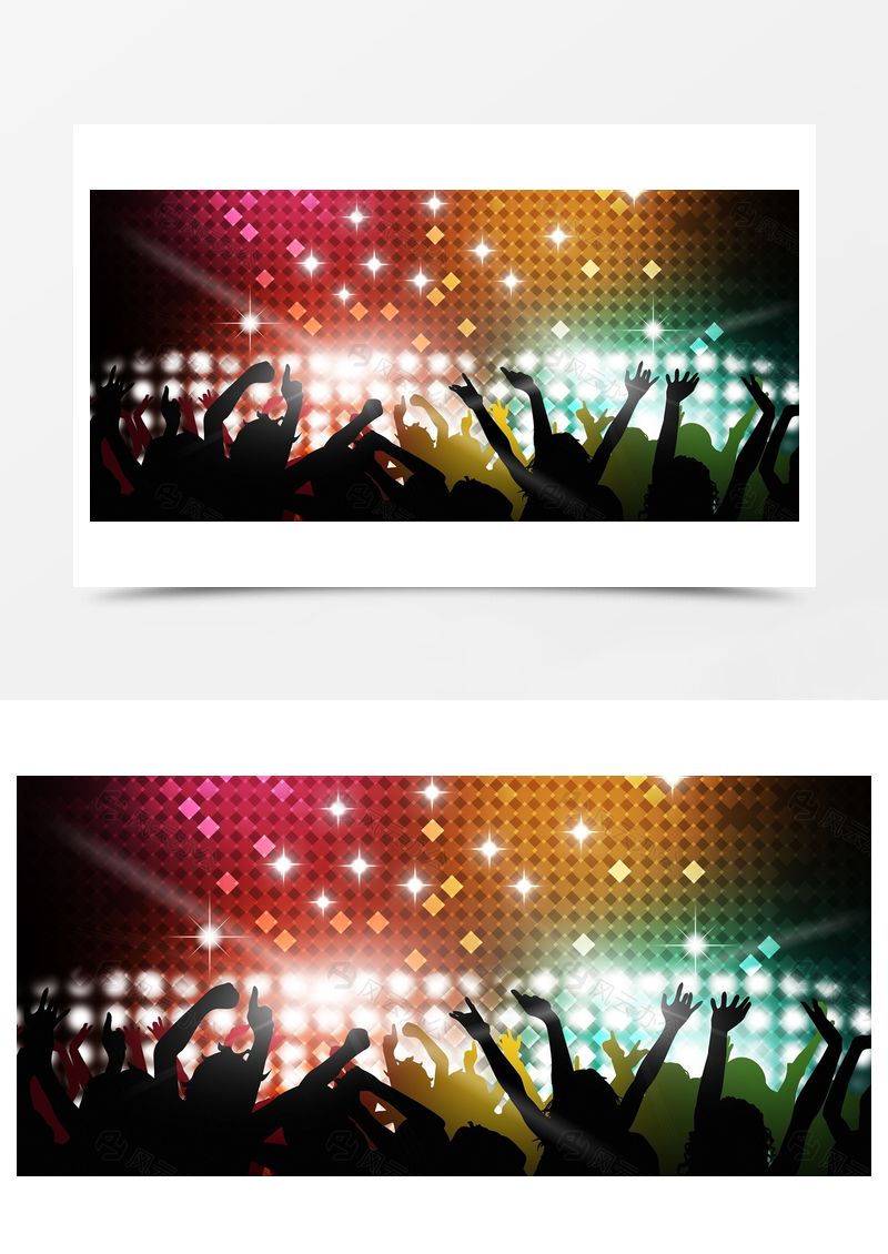 激情狂歡演唱會背景banner