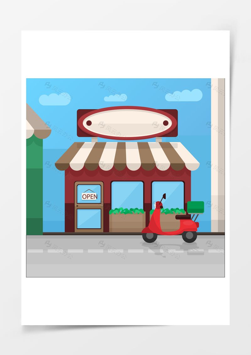 快餐店背景图片