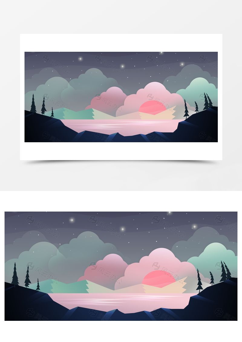 卡通星空背景