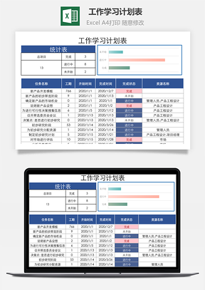 工作计划表工作学习计划表