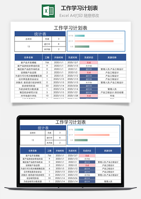 工作學習計劃表