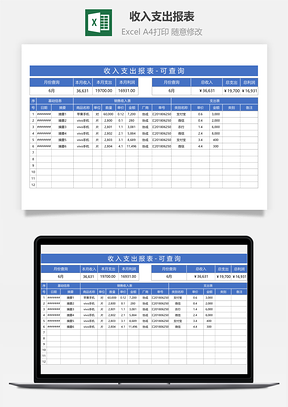 收入支出报表-可查询