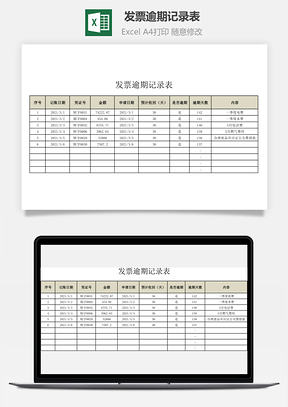 发票逾期记录表