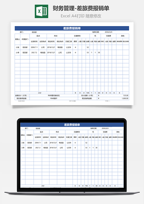 财务管理-差旅费报销单