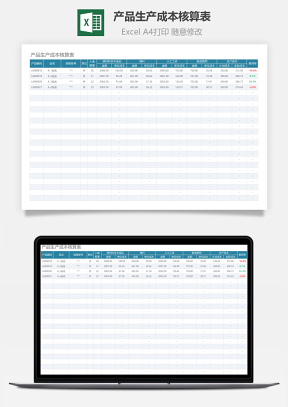 产品生产成本核算表