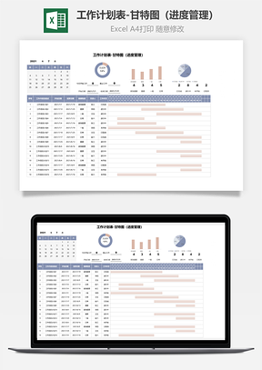 工作计划表-甘特图（进度管理）