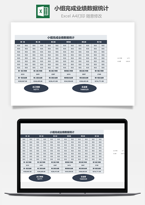 小組完成業(yè)績(jī)數(shù)據(jù)統(tǒng)計(jì)