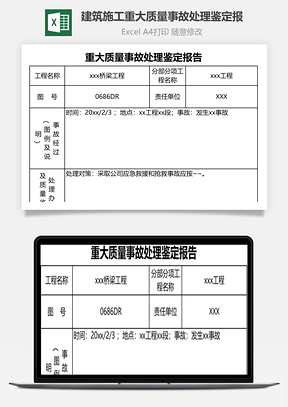 建筑施工重大質量事故處理鑒定報