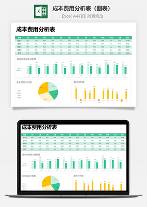 成本费用分析表图表