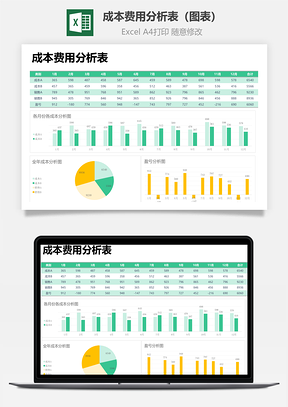 成本费用分析表（图表）