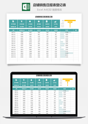 店铺销售日报表登记表