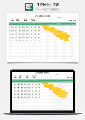 生產(chǎn)計劃進度表