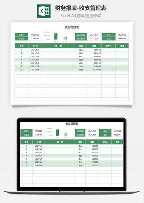 财务报表-收支管理表