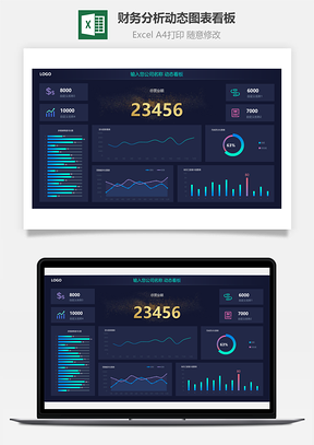 财务分析动态图表看板