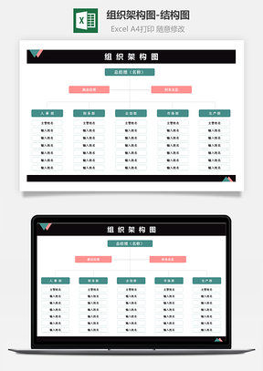 组织架构图结构图Excel模板