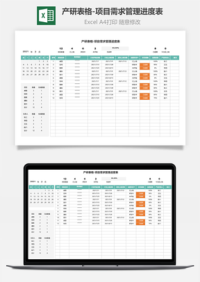產(chǎn)研表格-項目需求管理進度表