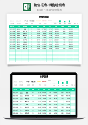 銷售報表-銷售明細(xì)表