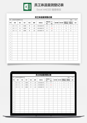 員工體溫量測登記表