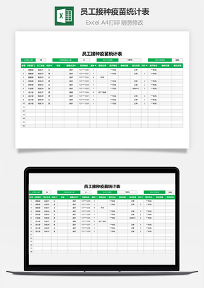 员工接种疫苗统计表