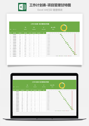 工作计划表-项目管理甘特图