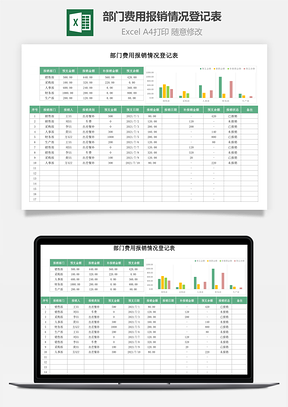 部門費用報銷情況登記表