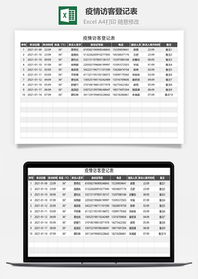 疫情訪客登記表