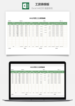 工資表-工資表模板