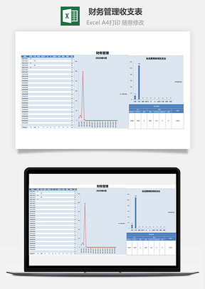 財(cái)務(wù)管理收支表（自動(dòng)生成圖表）