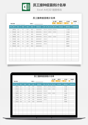 員工接種疫苗統(tǒng)計(jì)名單