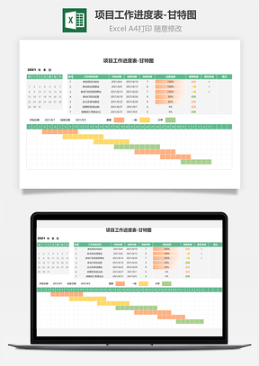 项目工作进度表甘特图