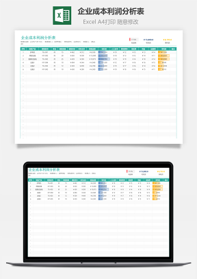 企業(yè)成本利潤(rùn)分析表