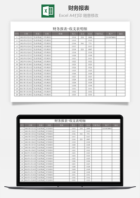 財務報表-收支表明細