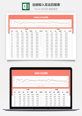 出纳收入支出日报表