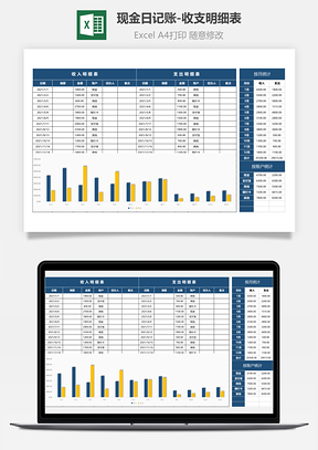 现金日记账-收支明细表