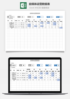 自媒體運(yùn)營(yíng)數(shù)據(jù)表