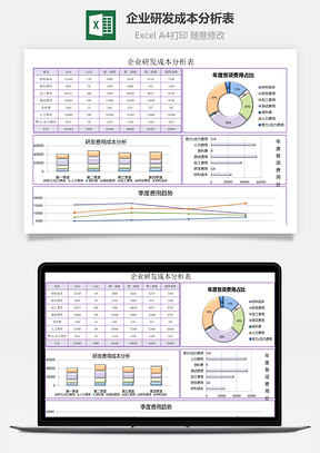 企业研发成本分析表