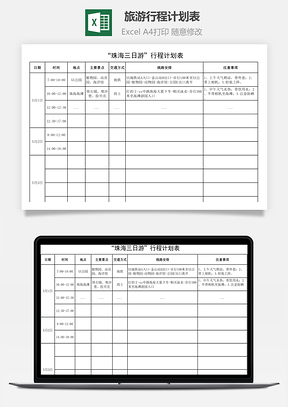 旅游攻略计划表绩效考核表研发部职员