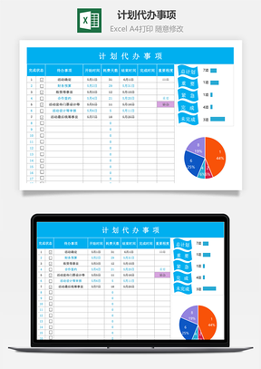 工作计划表工作计划项目里程碑计划模板Excel模板