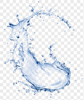 蓝色图片水柱 护肤水滴喷溅