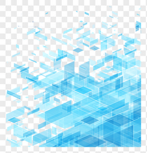 蓝色透明立体方块科技背景图免费下载  