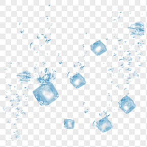 透明冰块清新冰块冰晶元素