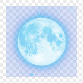 宁静泛光蓝色月亮