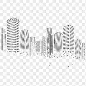 几何方块颗粒像素化城市建筑