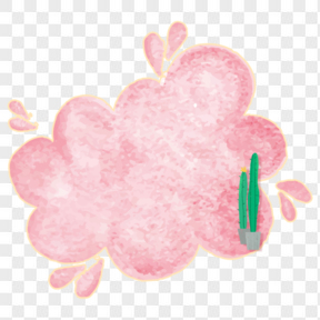 可爱卡通粉色气泡